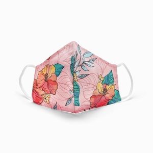 three pink facemasks